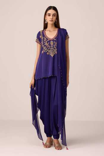 Shyam Narayan Prasad Zardozi Yoke Embroidered Kurta Set