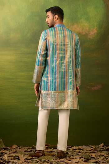 Arihant Rai Sinha Stripe Woven Kurta Set 