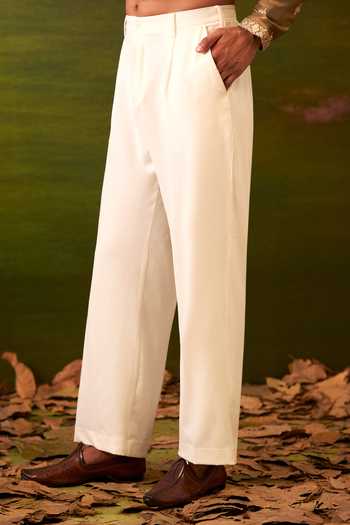 Shop_Arihant Rai Sinha_Brown Silk Embroidered Kurta Set 