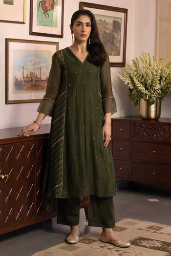 Trendy Tokari Hand Embroidered Kurta Set 