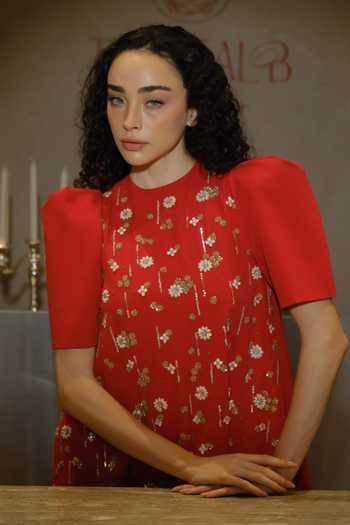 Buy_Therealb_Red Polyester Round Neck Hand Embellished Maxi Dress _Online_at_Aza_Fashions