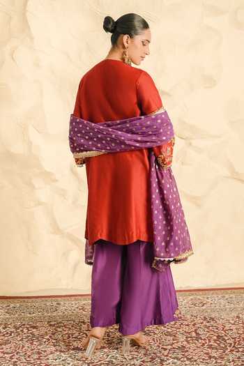 Nidhika Shekhar Anar Gul Embroidered Kurta Sharara Set 