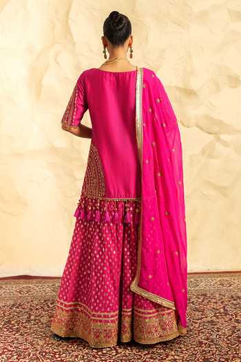 Nidhika Shekhar Gulbahaar Embroidered Kurta Gharara Set 
