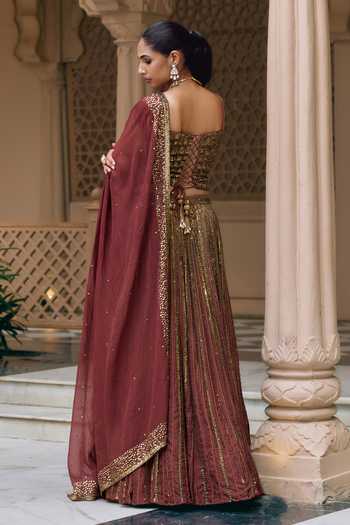 Nidhika Shekhar Padma Tejas Embroidered Lehenga Set 
