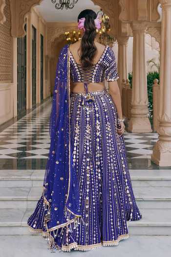 Nidhika Shekhar Mayurika Embroidered Lehenga Set 