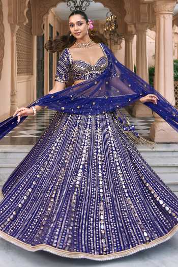 Nidhika Shekhar Mayurika Embroidered Lehenga Set 