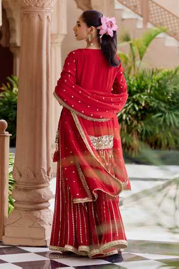 Nidhika Shekhar Padma Valli Embroidered Sharara Set 
