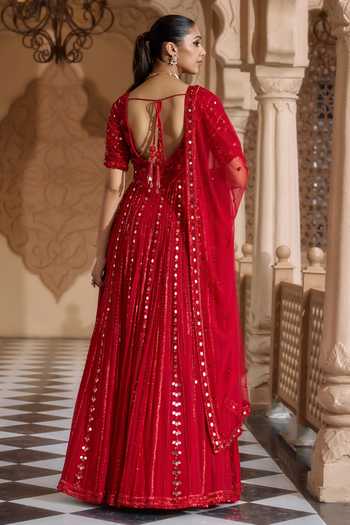 Nidhika Shekhar Raktambara Embroidered Anarkali & Dupatta Set 