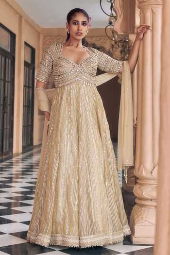 Nidhika Shekhar Noor Kamalutsav Embroidered Anarkali With Dupatta
