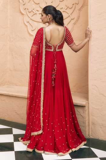 Nidhika Shekhar Rajrani Yoke Embroidered Anarkali With Dupatta 