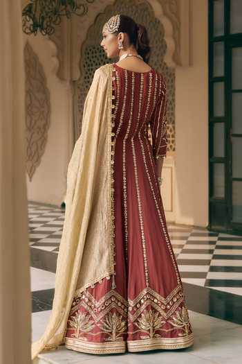 Nidhika Shekhar Tamra Padma Embroidered Anarkali Set 