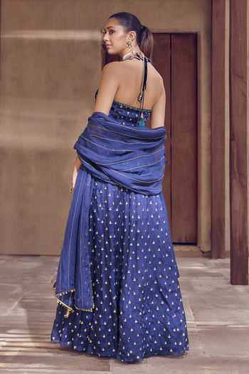 Nidhika Shekhar Mayurika Embroidered Anarkali With Dupatta 