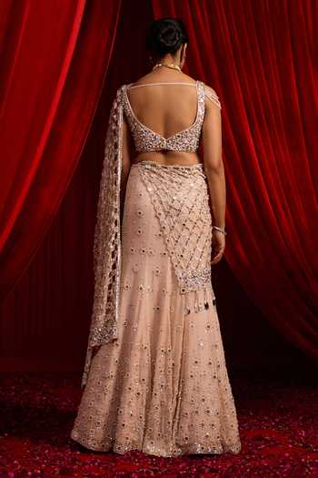 NIDHIKA SHEKHAR Varni Anvaya Embroidered Lehenga Saree With Blouse