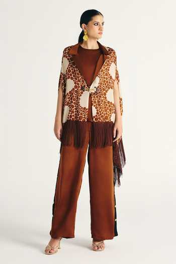 Kamaali Pret Nubia Printed Cape Set 