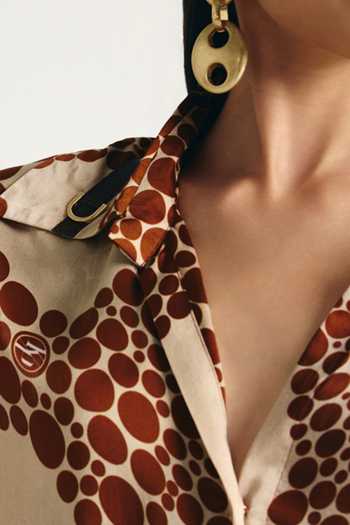 Kamaali Pret Ivory Satin Collared Neck Tahra Printed Dress Online at Aza Fashions Kamaali Pret_Ivory Satin Collared Neck Tahra Printed Dress _Online_at_Aza_Fashions