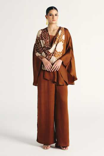 Kamaali Pret Ayra Printed Cape Pant Set 