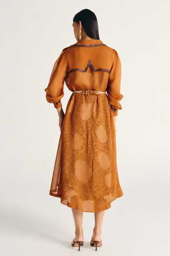 Kamaali Pret Haneen Trench Coat Set 