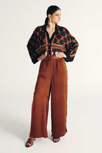 Kamaali Pret Azeen Printed Shirt & Pant Co-ord Set 