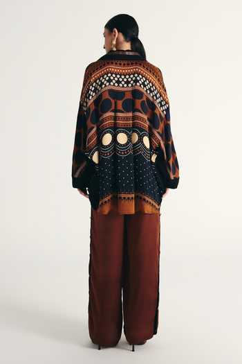 Kamaali Pret Azeen Printed Shirt & Pant Co-ord Set 
