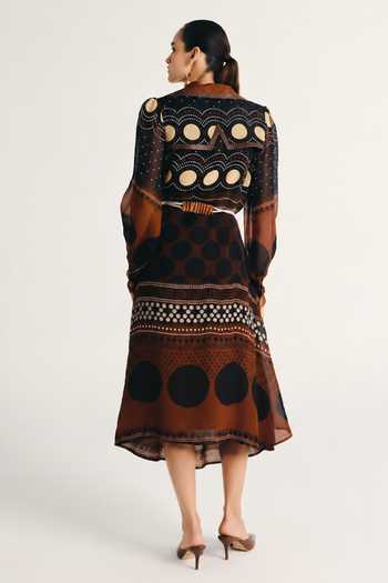 Kamaali Pret Muneera Trench Coat With Dress 