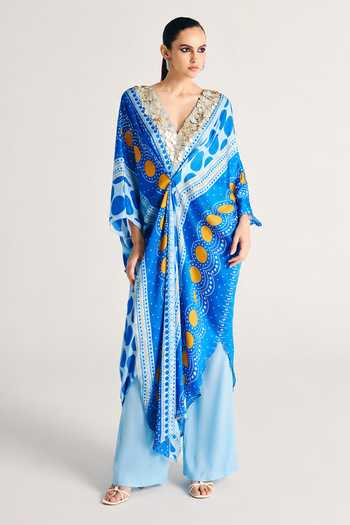 Kamaali Pret Samra Printed Kaftan & Pant Set 
