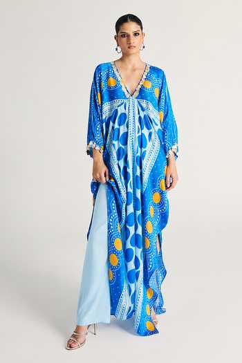 Kamaali Pret Ward Printed Kaftan & Pant Set 
