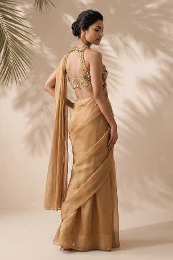 Aneesh Agarwaal Camille Draped Lehenga Saree With Blouse