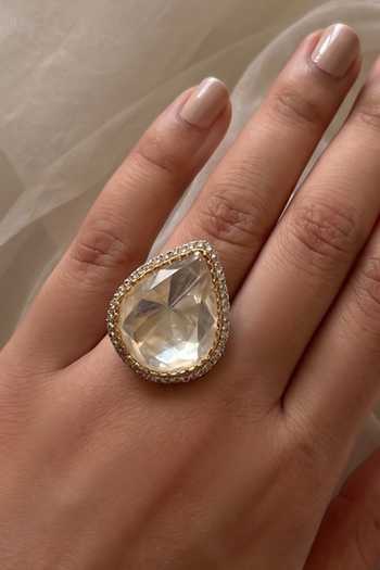 Prestones Polki Embellished Ring 
