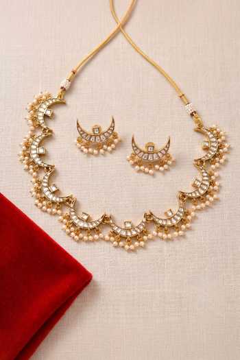 Prestones Polki Embellished Choker Set 