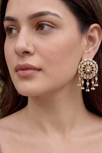 Prestones Polki Embellished Earrings 
