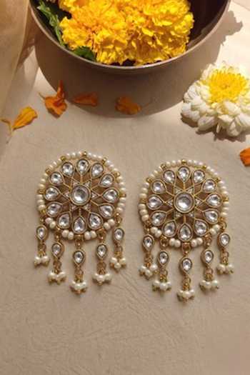 Prestones Polki Embellished Earrings 