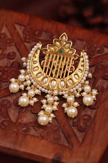 Prestones_Multi Color Zirconia Embellished Hair Accessory _Online_at_Aza_Fashions