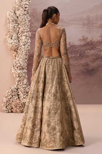Parul Gandhi Mesh Embroidered Lehenga Set 