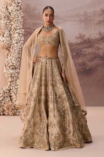 Parul Gandhi Mesh Embroidered Lehenga Set 