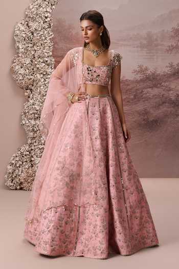 Parul Gandhi Raina Mirror Embroidered Lehenga Set 