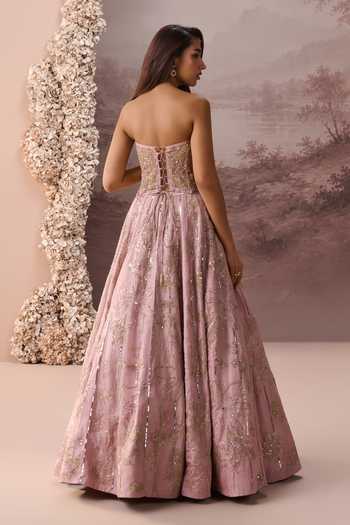 Parul Gandhi Celeste Embroidered Corset Lehenga Set 