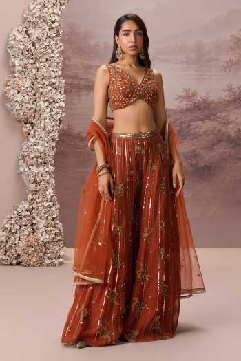 Parul Gandhi Sienna Embroidered Blouse Sharara Set 