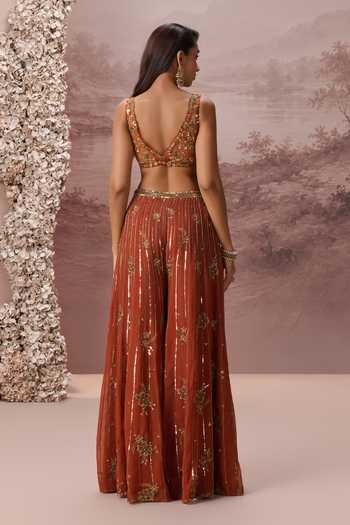 Parul Gandhi Sienna Embroidered Blouse Sharara Set 