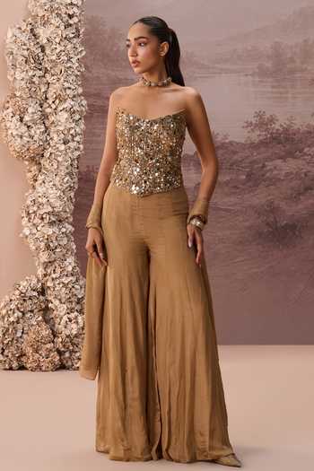 Parul Gandhi Riwaayat Embroidered Corset Palazzo Set 