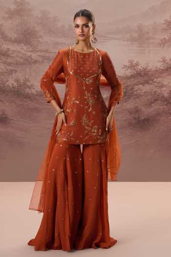 Parul Gandhi Mahira Embroidered Kurta Sharara Set 