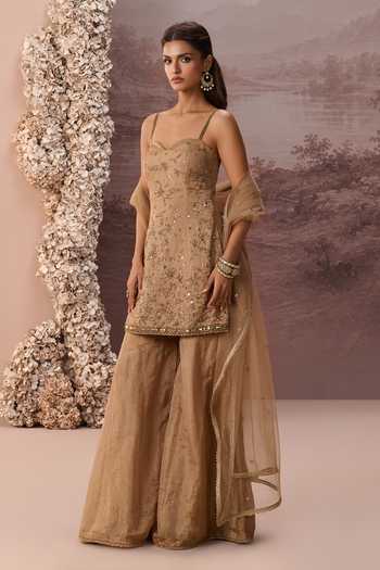 Parul Gandhi Sunehri Embroidered Kurta Sharara Set 