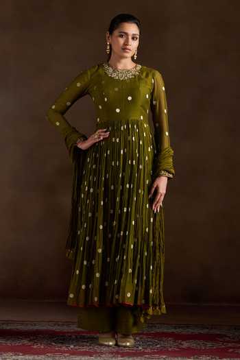 Almaari By Pooja Patel Ojasvi Pure Chanderi Anarkali Set 