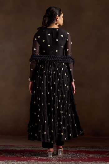 Almaari By Pooja Patel Oorja Pure Chanderi Polka Anarkali Set 