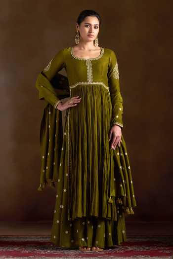 Almaari By Pooja Patel Oshira Aari Embroidered Anarkali Set 