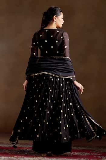 Almaari By Pooja Patel Omika Polka Pattern Anarkali Set 