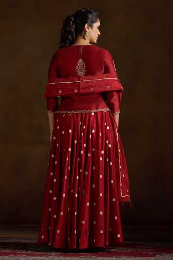 Almaari By Pooja Patel Oorvi Embroidered Kurta Sharara Set 