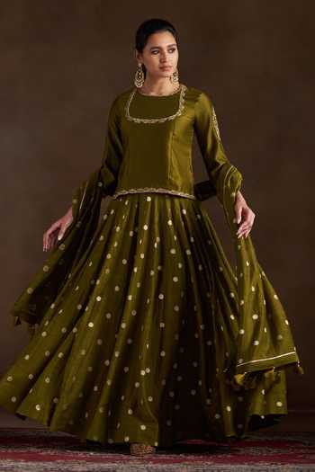 Almaari By Pooja Patel Oorvi Embroidered Kurta Sharara Set 