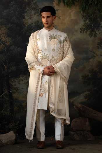 Ayush Jain Van Bagh Embroidered Sherwani Set 