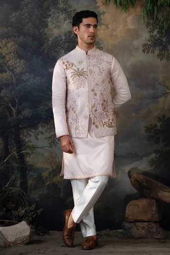 Ayush Jain Gul Vatika Embroidered Nehru Jacket Set 