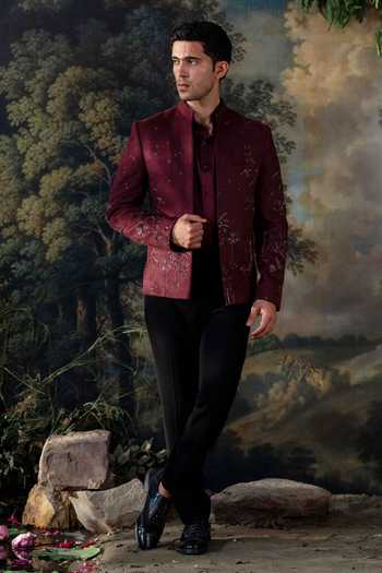 Ayush Jain Yamini Embroidered Bandhgala Set 